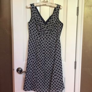 Lands End Sz 4 Navy and Gray Sundress w/side zip
